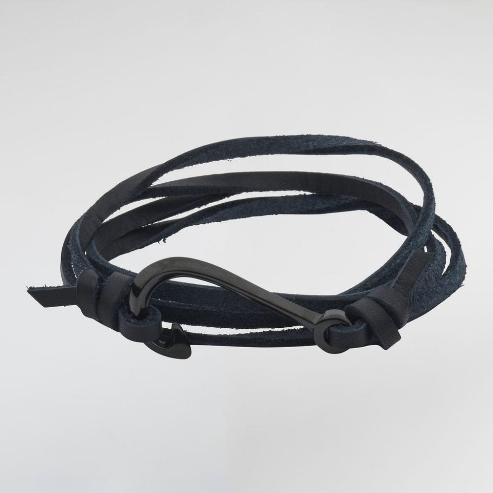 Fish Hook Passion Leather Bracelet For Men